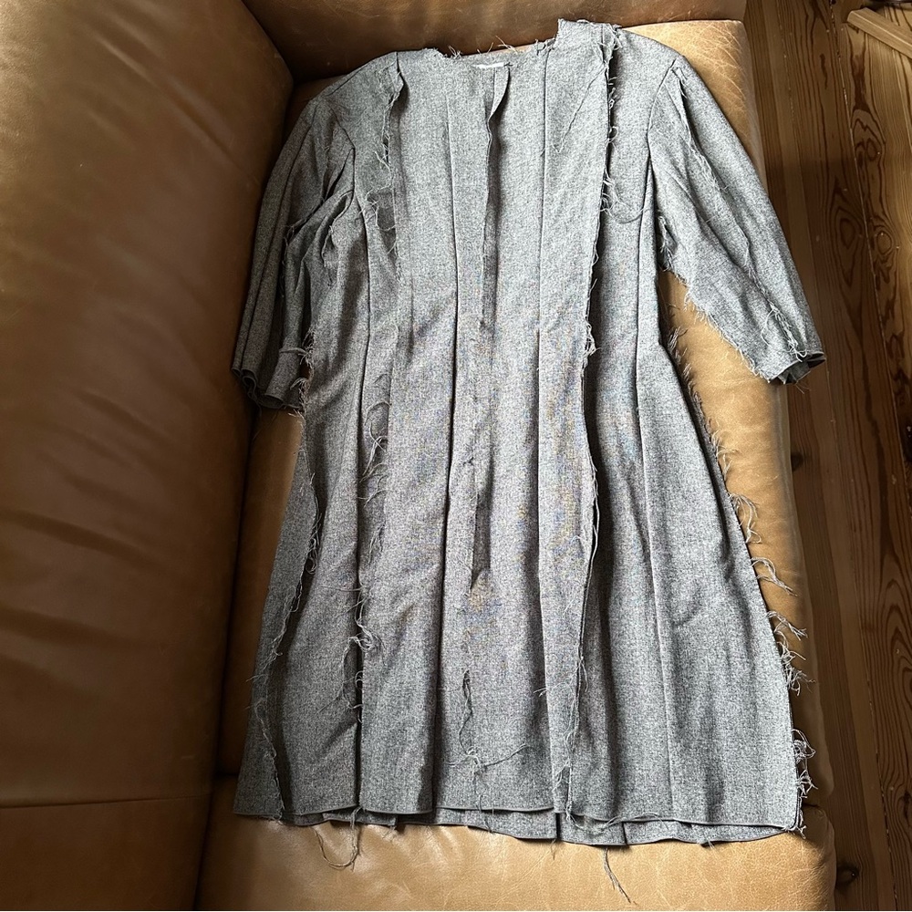 Low Classic grey frayed raw edge The Frankie shop dress cool minimal luxe